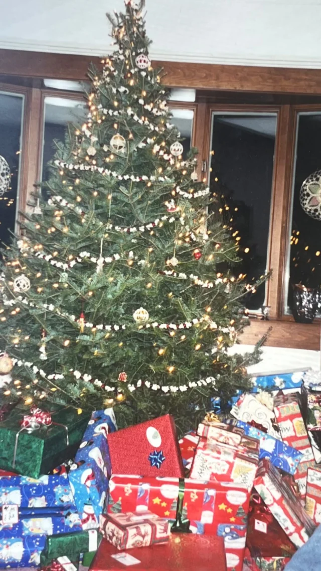Popcorn and cranberries are such a sweet memory of Christmas at my parents’ house. 🎄 From an early age, my mom would have me and my brothers hard at work threading them while we sat in front of the TV. It would take all of us pitching in as we always had very large trees! More recently, I helped my parents in the last years at their house to continue the tradition. Such a fun and festive way to add some color and a vintage touch to your tree! ♥️💚♥️